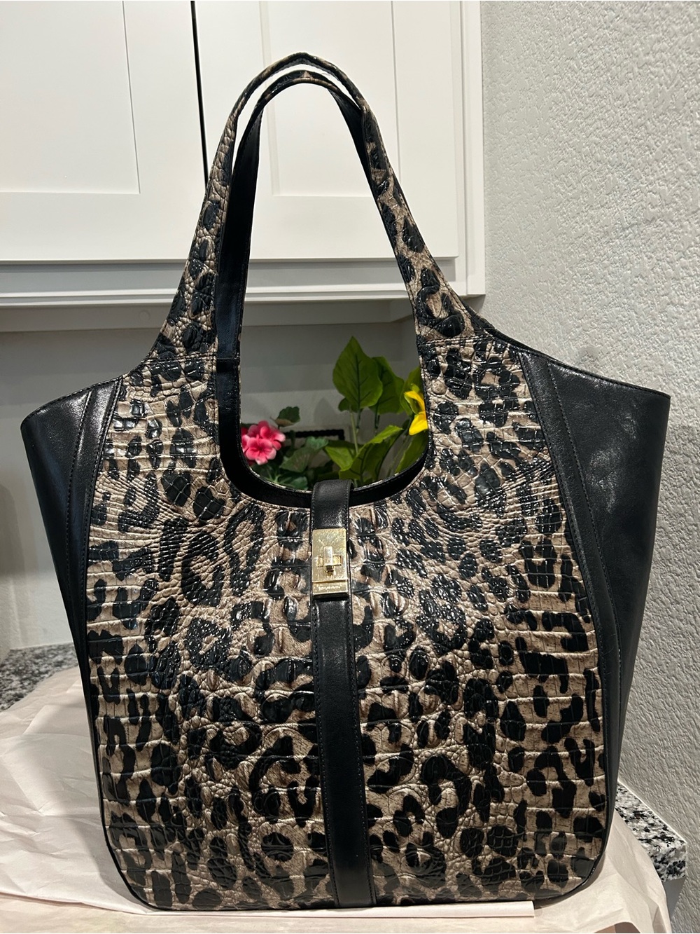Brahmin Snow Leopard Carla